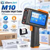 Imprimante jet d'encre portable M10 100m/min, codeur par lots multilingue pour logo, date d'expiration, code QR sur carton, métal, plastique