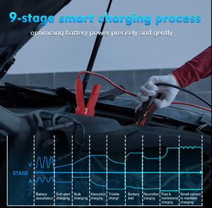 Htrc P25 đầy đủ tự động xung sửa chữa điện Xe pin sạc 12V/25A & 24V/13A màn hình cảm ứng với LiFePO4 chì-axit Adapter - Product Image 2