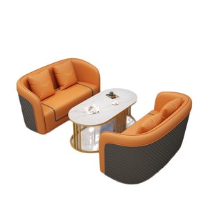 ชุดโซฟาสำนักงาน หนัง PU ฟองน้ำความหนาแน่นสูง นั่งสบาย เหมาะสำหรับพื้นที่รับรองและห้องประชุมธุรกิจ - Product Image 5