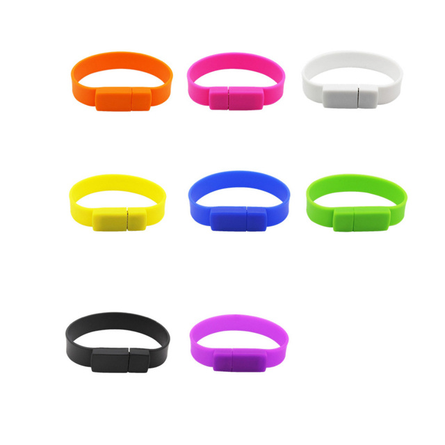 Custom Silicone Bracelet USB Flash Drive,Multi Colors