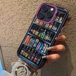 Custodia per telefono Super Cool e creativa per frigorifero e birra per <span class=keywords><strong>iPhone</strong></span> 16 15 13 14 12 <span class=keywords><strong>11</strong></span> <span class=keywords><strong>Pro</strong></span> Max Plus <span class=keywords><strong>Cover</strong></span> <span class=keywords><strong>rigida</strong></span> antiurto - Product Image 2