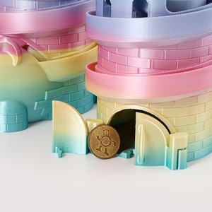 Tirelire éducative en plastique imprimé en 3D, thèmes Porc, Éléphant, Château, à assembler soi-même, jouet financier pour enfants, cadeau d'anniversaire 1/12 - Product Image 5