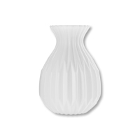 Vase de table incurvé côtelé en plastique écologique incassable et durable, idéal pour l'eau, la décoration intérieure ou de mariage (design moderne, réutilisable)