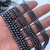 Terahertz — perles rondes brillantes en pierre naturelle pour la fabrication de bijoux, colliers et bracelets, vente en gros, livraison gratuite