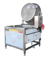 Grande machine à frire industrielle à décharge automatique Friteuse à frites frites de banane Friteuse par lots avec agitateur