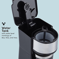Machine à café filtre automatique pour hôtel, 4-6 tasses, 0,42 L, 800 W, couleur noire