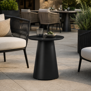 <span class=keywords><strong>Table</strong></span> d'appoint extérieure en alliage d'aluminium imperméable FLD1008 pour hôtel, complexe hôtelier, cour, jardin, terrasse - Product Image 1