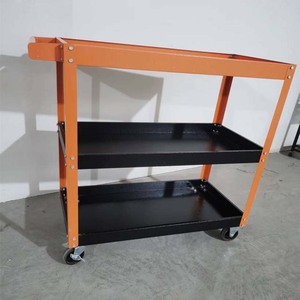 Carrello a 3 Ripiani per <span class=keywords><strong>Officina</strong></span> Auto, Armadietto Multifunzione in Plastica, OEM ODM OBM, Capacità 200kg, con Serratura a Chiave - Product Image 6