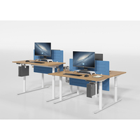 Table de travail assise-debout à hauteur réglable pour bureau à deux sièges pour projet de bureau