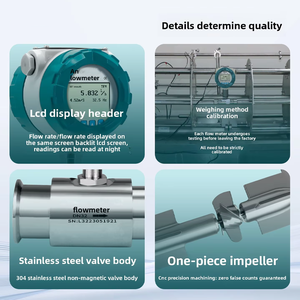 Débitmètre à turbine liquide avec affichage, sortie de courant 4-20 mA pour la <span class=keywords><strong>mesure</strong></span> du débit d'alcool, de diesel et d'eau - Product Image 5