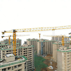 Grúa Torre de Cabeza <span class=keywords><strong>Plana</strong></span> DAHAN de 65 m de Longitud de Brazo, Capacidad de Elevación de 8 a 10 Toneladas, con Motor 6515, Construcción sin Plataforma Superior, Alta Eficiencia - Product Image 1