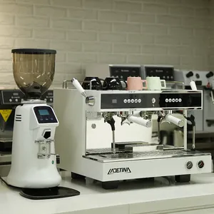 Mesin Kopi Kelompok Ganda LADETINA 3000W Terbaru Mesin Espresso Barista Profesional Komersial