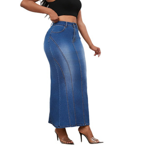 Plus Size abbigliamento <span class=keywords><strong>donna</strong></span> Denim Dress <span class=keywords><strong>donna</strong></span> <span class=keywords><strong>Jeans</strong></span> gonna trend Boutique Summer Women Casual Dress - Product Image 6