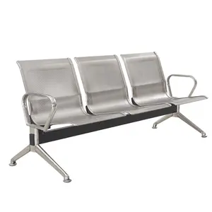 Modern 3-Seater Stainless Steel Metal Waiting Chair YA-51 for Hospitals and Airports