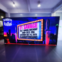 Support d'affichage en tissu tendu pour fond de scène 20ft x 10ft, en aluminium, avec éclairage LED, pour salons professionnels et expositions, mur d'arrière-plan rétroéclairé