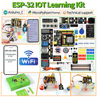 Kit d'apprentissage IoT DIY ESP-32 WROOM ESP 32 avec plus de 50 capteurs, composants électroniques pour débutants Arduino