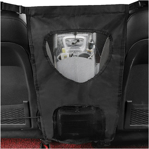 Barrière de siège arrière pour chien, filet noir 46x67cm en tissu Oxford, clôture pour animaux de compagnie, housse de siège arrière de voiture - Product Image 2