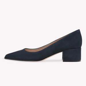 Zapatos de <span class=keywords><strong>Tacón</strong></span> Bajo de Ante con Punta Puntiaguda para Mujer, Zapatos de Oficina Cómodos, Zapatos de <span class=keywords><strong>Tacón</strong></span> Grueso para Dama, Venta al por Mayor OEM - Product Image 1