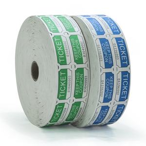 사용자 정의 더블 아케이드 상환 추첨 티켓 오프셋 인쇄 골판지 코팅 용지에 인사말 카드 연속 번호 매기기 - Product Image 3