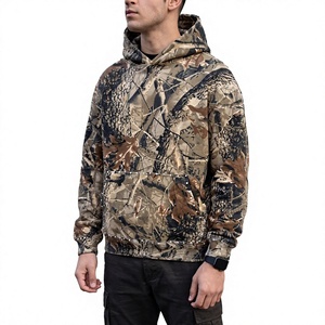 Sudadera con Capucha de Camuflaje para Hombre, Sudadera con Capucha de Algodón y Forro Polar con Estampado de Camuflaje, Ropa Deportiva Informal para Caza y Aire Libre, Sudadera Personalizada - Product Image 1