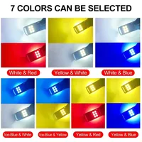 Feux de brouillard à double couleur pour voiture Strobe HB3 HB4 9006 9005 H11 H8 H7 H4, DC12V, clignotants automatiques, accessoires de voiture, ampoules LED clignotantes DRL