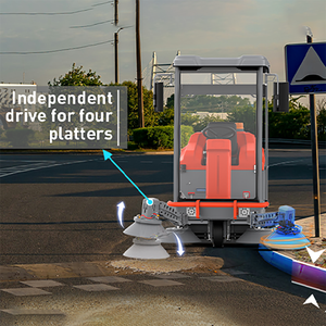 Barredora Grande Autopropulsada R-S1850 para Limpieza de <span class=keywords><strong>Campus</strong></span> y Estacionamientos, con Doble Frenado y Estructura de Acero Inoxidable para Personal de Infraestructura - Product Image 1