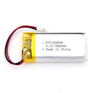 แบตเตอรี่ลิเธียมไอออน 102040 750mAh 3.7V ราคาขายส่งจากโรงงาน โพลิเมอร์ขายดี รับผลิตตามสั่ง - Product Image 1