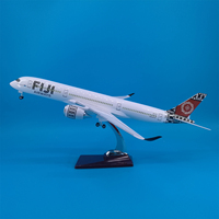 Modèle d'avion en résine ABS de 47 cm de la Fiji Airways A350, haute simulation avec éclairage LED et train d'atterrissage, ornement pour exposition