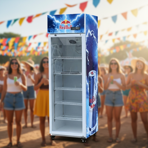 <span class=keywords><strong>Vitrine</strong></span> réfrigérée commerciale pour boissons avec logo personnalisé, éclairage LED, refroidissement direct par air, sans givre - Product Image 1