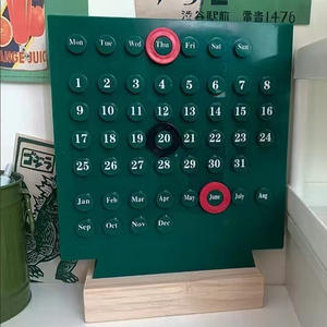 Tablero de calendario de pie para oficina en casa de diseño moderno, calendario perpetuo funcional para seleccionar fechas de grabación, uso decorativo - Product Image 5