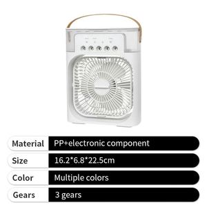 Black <b>Table</b> Mist Cooler Fan Custom Logo Multi Function Adjustable Level Portable <b>Mini</b> Air Water Spray Fan with Handle - Product Image 4