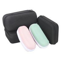Étui rigide personnalisé en EVA pour lunettes, sac de rangement à fermeture éclair, pochette ovale pour accessoires de lunettes de soleil, plusieurs couleurs