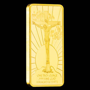 Viernes Santo <span class=keywords><strong>Cristo</strong></span> Redentor Chapado en oro <span class=keywords><strong>Bar</strong></span> Creencia Medalla conmemorativa Barra de recuerdo coleccionable - Product Image 1