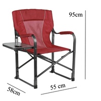 2025 Mini film métal maquillage cadre plage pêche bois tissu matériel chaise rouge acier pliant directeur Table d'appoint jardin salle à manger