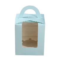 Custom di lusso a foro singolo Cupcake imballaggio in carta scatola di cartone Logo scatola pacchetto Cupcake scatola e imballaggio