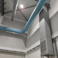 Gris industriel FABOSEN 165g/ ㎡   260g/ ㎡   Système de ventilation textile pour conduits d'air en tissu pour grandes entrepôts, ateliers, usines, CVC