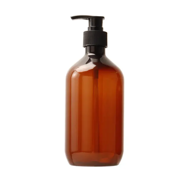 Şampuan Plastik Amber Yeşil PET Kozmetik Konteyner Şişeler 500 ML