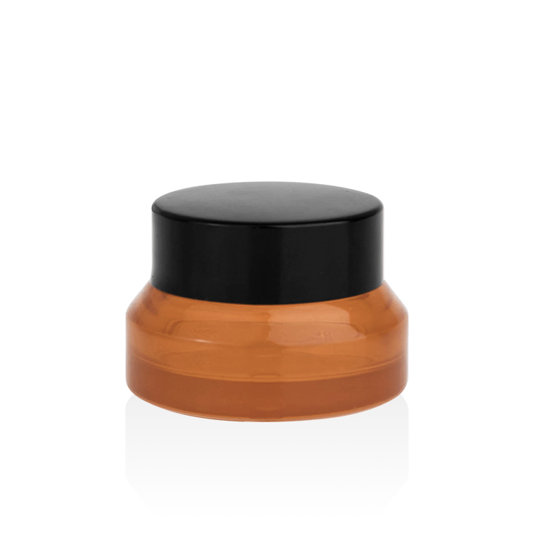 Brown jar+black lid