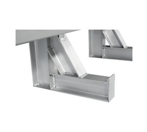 세미 트럭 용 거울 마감 도어 두통 랙 3 개가있는 68 "X 80" 알루미늄 평판 트레일러 캡 랙 - Product Image 5