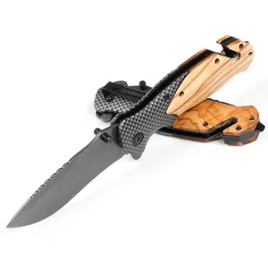 FreeWolf Custom X50 Knife Pocket Mini Knife Olive Wood Folding Knives In Bulk Wholesale