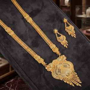 Vente en gros de bijoux en or 14K18K24K, bijoux de mode, design turc traditionnel, ensemble de bijoux longs, ensemble de bijoux de style Dubaï, Oro Joyeria - Product Image 6