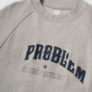 Manufacturer High Quality <strong>Vintage</strong> Embroidered <strong>Sweatshirt</strong> Men 100% Cotton Oversized Streetwear Round Neck <strong>Sweatshirt</strong> For Men
