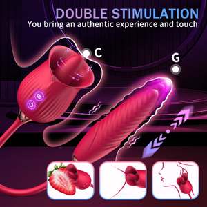 Vibromasseur rose langue lécher Stretch Tease Stimulation clitoridienne Bâton de <span class=keywords><strong>massage</strong></span> Jouet sexuel adulte Rechargeable par USB Étanche 10 - Product Image 3