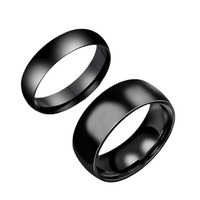 Bague de mariage unisexe en acier inoxydable plaqué or 4mm 6mm 8mm, bague de couple incurvée, cadeau idéal pour le dropshipping