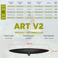 Axis ART V2 999 Aile avant en carbone pour Foil électronique, Planche de surf aquatique, SUP, Downwind, Wave Pumping, Wingfoil, Efoil, Hydrofoil