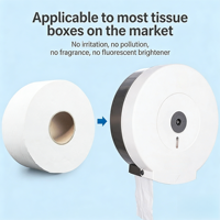Papier toilette en rouleau jumbo blanc de qualité supérieure, ultra doux, en pâte de bois vierge, écologique, pour usage commercial