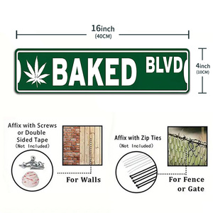 Targa in Metallo Vintage Retrò Doobie Den High Way, Decorazione da Parete per Man Cave e Bar - Product Image 4