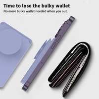 Nouvel Arrivage Portefeuille Magnétique de Luxe MagSafe Support de Cartes de Crédit et Support de Téléphone Réglable pour iPhone 17 16 15 14 Coque Magnétique
