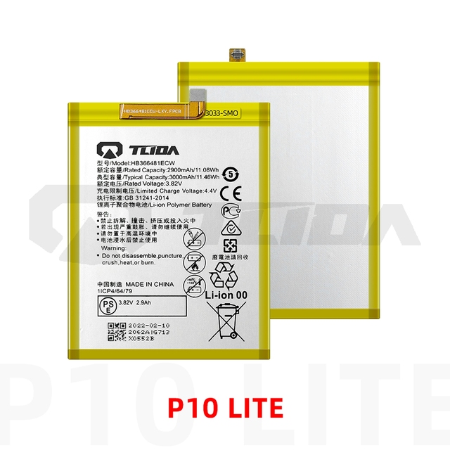TLIDA High Quality HB366481ECW Original Replacement Mobile Phone Battery for P10 Lite P20 Lite Mate 10 Lite Stock