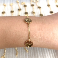 Inspire Jewelry - Brazalete Chapado en Oro de 18k con la Frase 'Paciencia, Gratitud y Confianza', Joyería Islámica, Joyería de Moda, Listo para Enviar